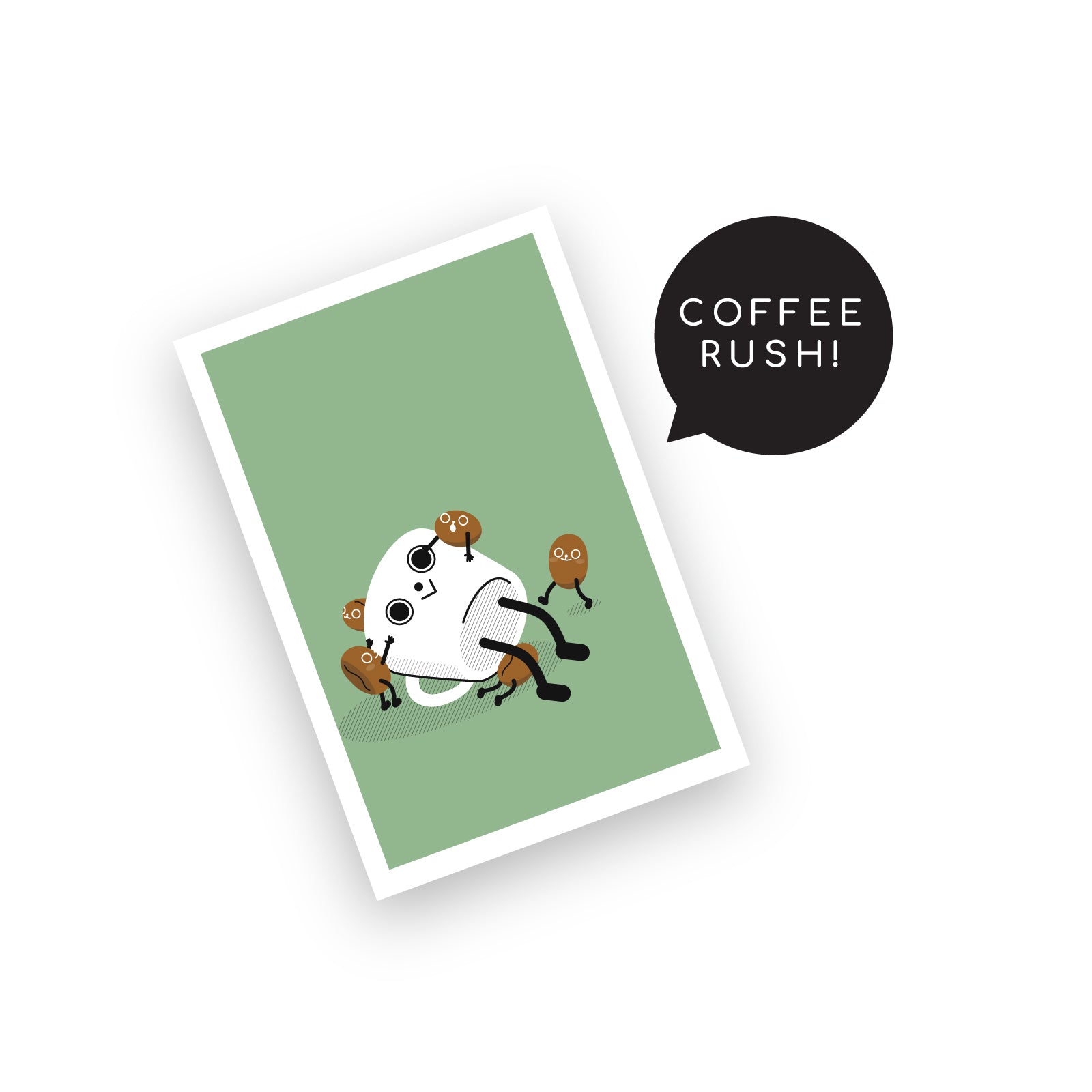 Coffee Rush 4 x 6 Art Print