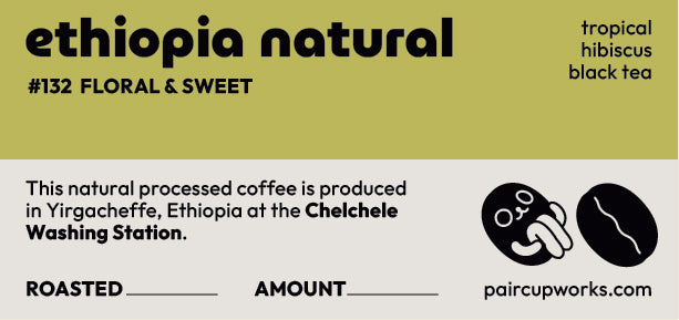 #132 Natural-Processed Coffee Beans from Ethiopia
