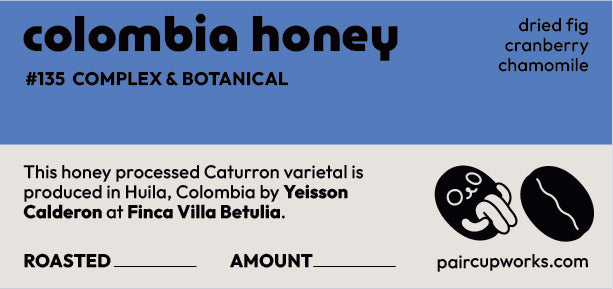 #135 Honey-Processed Coffee Beans from Colombia