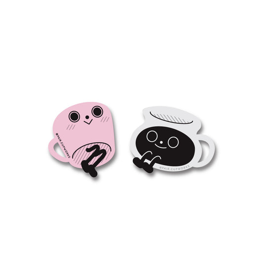 Pair of Cute Vinyl Stickers