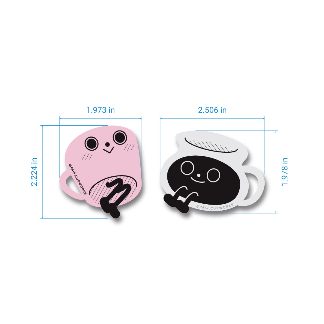 Pair of Cute Vinyl Stickers