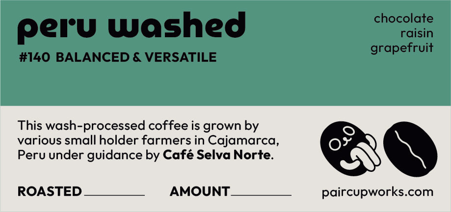 #140 Washed-Process Coffee Beans from Peru